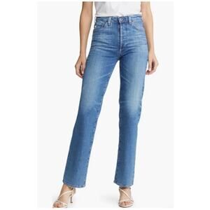AG Adriano Goldschmied Straight Leg Jeans in Medium Blue